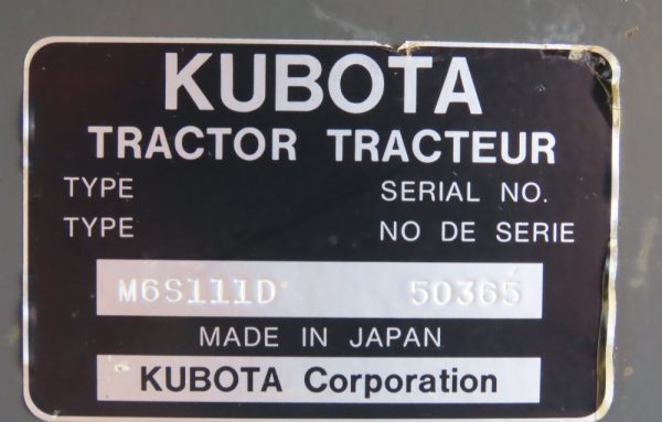 2017 Kubota M6S-111 - Image 2