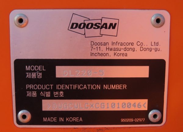 2016 Doosan DL220-5 - Image 8