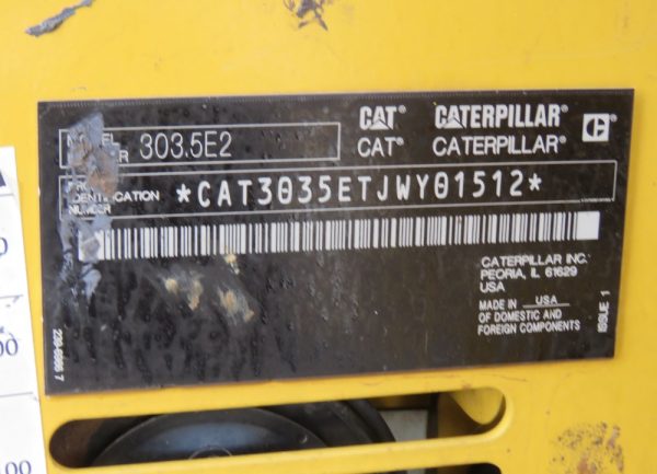 2016 Caterpillar 303.5E2 - Image 6