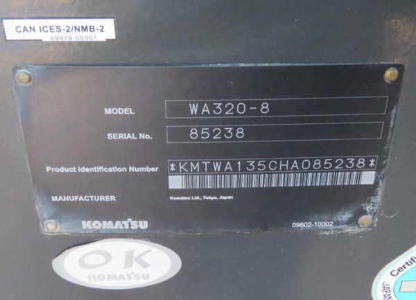 2018 Komatsu WA320-8 - Image 8
