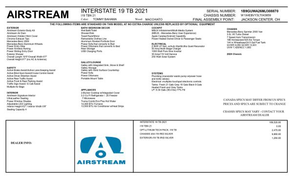 2020 Airstream Interstate 19 Tommy Bahama Edition 4x4 - Image 113