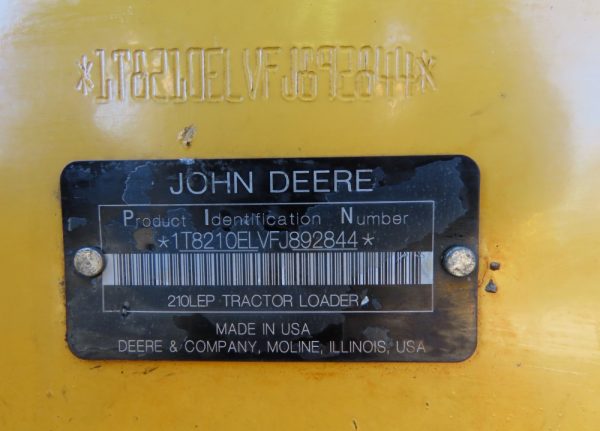 2015 John Deere 210LEP - Image 9